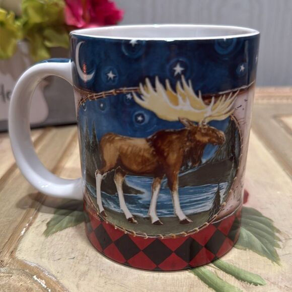 Set of Two Downeast Concepts Cape Shore Moose Moon Stars Cabin Mugs - Picture 9 of 12